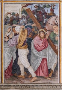 La Ascensión al Calvario, detalle de "La vida y la Pasión de Cristo" de Gaudenzio Ferrari