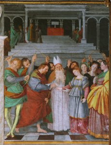 Los desposorios de la Virgen y la presentación de María en el Templo de Gaudenzio Ferrari