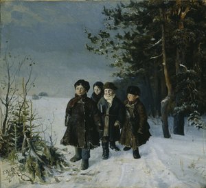 Regreso de la escuela, 1884