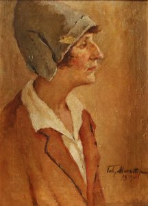 Retrato de la poeta Anna Akhmatova 1889-1966, 1929 de Gavriil Petrovich Makaturin