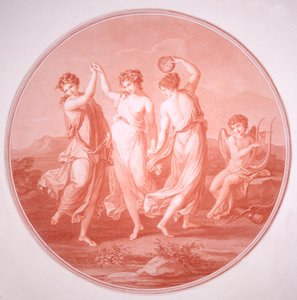 Las tres gracias y Cupido de Gavrila Ivanovitch Scorodomoff