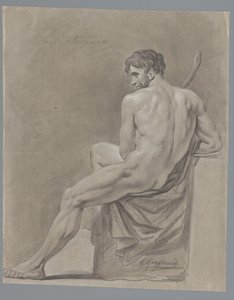 Desnudo masculino sentado, visto de espaldas (2º premio 1786) de Geerlig Grijpmoed