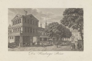 La antigua bolsa en Hamburgo, 1822