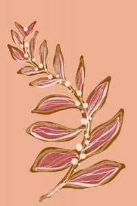 Rama de bayas rosadas