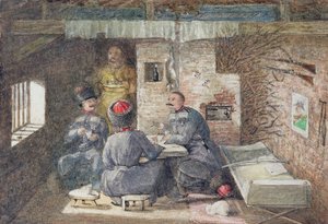 Interior de una Cabaña Cosaca en Rusia, 12 Millas al Oeste de Kertch, 1855 de General E.W. Wray