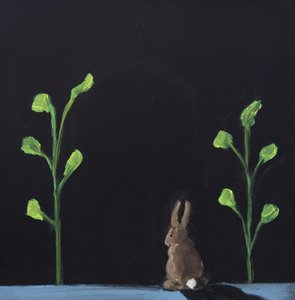 Conejo nocturno, 2019 (óleo sobre lienzo)
