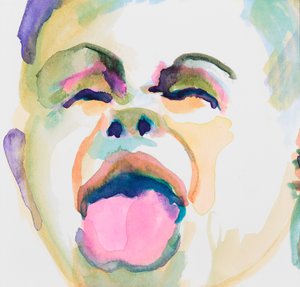 Yah Boo Sucks to You (acuarela sobre papel) de Genevieve French