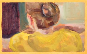 Yellow Jumper (óleo sobre papel)