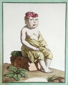 Niño con media cabeza, de 