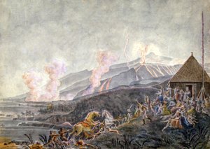 Pánico durante la erupción del Piton de la Fournaise de Genevieve Sophie Marie Adele Patu de Rosemont