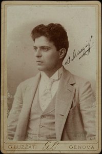 Retrato del Compositor Pietro Mascagni de Genova . Photo studio Luzzati