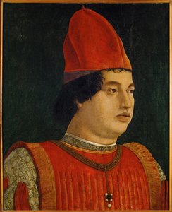 Gianfrancesco Gonzaga, Margrave, soberano de Mantua ... (óleo sobre madera) de Gentile Bellini