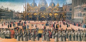 Procesión en la Plaza de San Marcos de Gentile Bellini