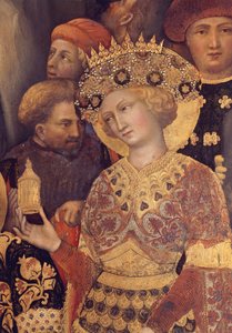 Adoración de los Magos (detalle del rey) de Gentile da Fabriano