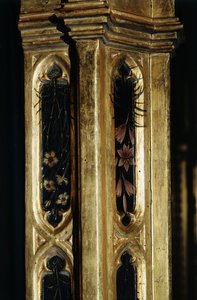 Adoración de los Magos (detalle del marco) de Gentile da Fabriano