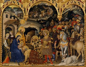 La Adoración de los Magos, 1423 de Gentile da Fabriano