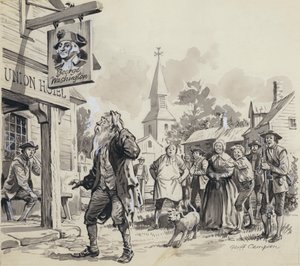 Rip Van Winkle (gouache sobre papel) de Geoff Campion