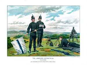 Los 1ros Rifles Victoria de Middlesex, c1890