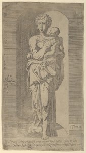 Virgen y Niño en un nicho, mediados del siglo XVI de Geoffroy Dumoûtier