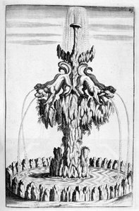 Fuente con diseño de perro, 1664