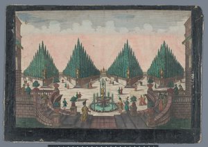 Vista de un jardín de cipreses en Constantinopla Prospect des Cypresses Gartens de Georg Balthasar Probst (possibly)