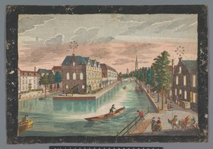 Vista del almacén de De Geer en Delft
Prospect des Zeug-Hausses, innerhalb der Stadt Delft (título en el objeto)