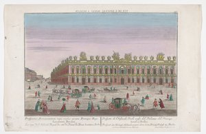 Vista del Zeughaus en Berlín Prospect des Koenigl. Arsenales, gegen dem Cron.Prinzl. Palacio de Berlín (título sobre objeto) Berlín (título de la serie)
