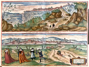 Acquapendente - Farvisi (Roma), italia - en "Civitates Orbis Terrarum" de Georg Braun, Colonia 1617 de Georg Braun