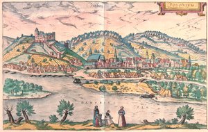 Bratislava, Eslovaquia - en "Civitates Orbis Terrarum" de Georg Braun, Colonia 1617 de Georg Braun