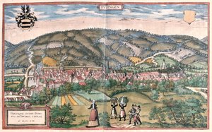 Budingen, Alemania - en "Civitates Orbis Terrarum" de Georg Braun, Colonia 1617 de Georg Braun