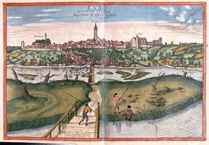Enns, Austria - en "Civitates Orbis Terrarum" de Georg Braun, Colonia 1617 de Georg Braun