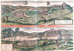 Esztergom, Hungría - en "Civitates Orbis Terrarum" de Georg Braun, Colonia 1617 de Georg Braun