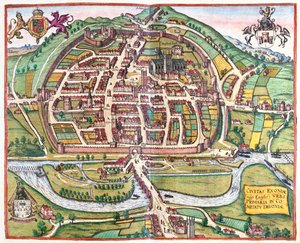 Exter, Inglaterra - en "Civitates Orbis Terrarum" de Georg Braun, Colonia 1617 de Georg Braun