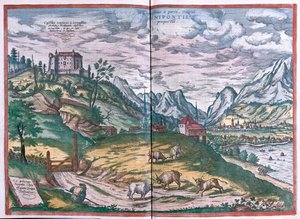 Halle y el Saale, Halle in Sachsen, Hildesheim, Alemania - en "Civitates Orbis Terrarum" de Georg Braun, Colonia 1617 de Georg Braun