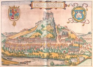 Tapa dura, Segeberg, Alemania - en "Civitates Orbis Terrarum" de Georg Braun, Colonia 1617 de Georg Braun