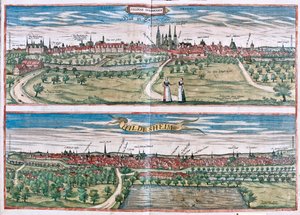 Hildescheim, Alemania - en "Civitates Orbis Terrarum" de Georg Braun, Colonia 1617