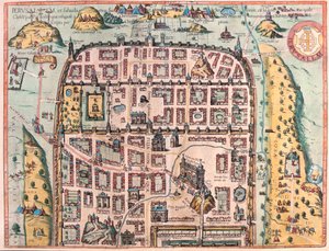 Jerusalén, Israel - en "Civitates Orbis Terrarum" de Georg Braun, Colonia 1617