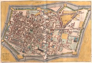 Lucca, Italia - en "Civitates Orbis Terrarum" de Georg Braun, Colonia 1617 de Georg Braun