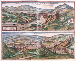 Lyon - Vienne, Francia - en "Civitates Orbis Terrarum" de Georg Braun, Colonia 1617 de Georg Braun