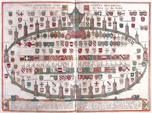 Mons , Bélgica - en "Civitates Orbis Terrarum" de Georg Braun, Colonia 1617 de Georg Braun