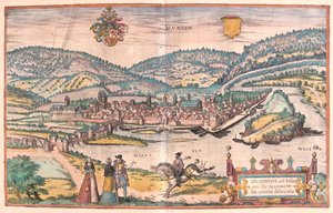 Munden, Hanoversch, Alemania - en "Civitates Orbis Terrarum" de Georg Braun, Colonia 1617 de Georg Braun