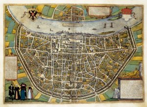 Plano de la ciudad de Burgos en España