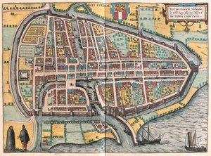 Rotterdam, Países Bajos - en "Civitates Orbis Terrarum" de Georg Braun, Colonia 1617