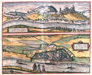 Saarburg, Pfalzel, Alemania - en "Civitates Orbis Terrarum" de Georg Braun, Colonia 1617 de Georg Braun