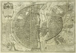 Plano de la ciudad de París, 1572