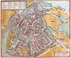 Vicenza, Italia - en "Civitates Orbis Terrarum" de Georg Braun, Colonia 1617 de Georg Braun