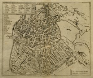 Mapa de Vicenza, ilustración de 