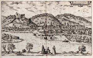 Pressburg Bratislava. De: Civitates orbis terrarium, 1588 de Georg Braun und Franz Hogenberg