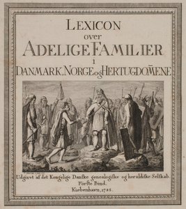 Portada para "Lexicon sobre Familias Nobles en Dinamarca, Noruega y Ducados"