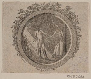 Viñeta de título para S. Richardson: "La historia de Miss Clarissa Harlowe", segunda parte de Georg Christian Schule